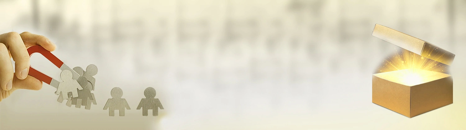 Paper cutout figures and glowing box